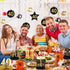 40th Birthday Decorations, 17 Pieces 40th Birthday Honeycomb Table Centerpieces and Hanging Swirl Happy 40th Birthday Party Decorations Cheer 40 Years Table Toppers for Men and Women