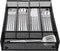 Cedilis Cutlery Tray, 5 Compartments Flatware Organizers, Metal Kitchen Utensil Drawer Silverware Tray, The Mesh Collection for Knives Spoons Forks with 4 Foam Feet, Black