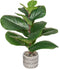 SenseYo Artificial Fiddle Leaf Fig Tree 18" Faux Ficus Lyrata in Pot Natural Fake Tree with 13 Leaves Lifelike Greenery Plant Tree Indoor Outdoor Decor for House Home Office Perfect Housewarming Gift