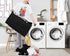 OUPAI 115L X-Large Laundry Basket Collapsible, Stand Up Clothes Hamper, Folding Dirty Laundry Hamper Basket for Clothes Storage, Large Laundry Bin with Padded Handles (Black)