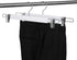 Amber Home 14.17" Solid White Wooden Pant Skirt Hangers 10 Pack, Bottom Hangers for Slacks Trousers Jeans with 2-Adjustable Anti-Rust Clips (White, 10 Pack)