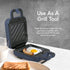 Elite Gourmet by Maxi-Matic EWM1500BG Electric 3-in-1 Nonstick 1-Inch Thick Waffle & Grill Non-Stick PFOA-Free Belgian Waffle Maker Iron, Breakfast, Sandwiches, Snacks, Burgers and more, Single, blue
