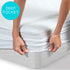 Full Mattress Pad Cover Fitted - Full Bed Mattress Cover Size 54x75 inches Stretches to 16 Deep Pocket- Fitted Quilted Sheet for Full Mattress , White