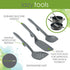 Rachael Ray Tools and Gadgets Spoon, Slotted and Solid Turners Set/ Cooking Utensils - 3 Piece, Gray