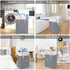 HomeHacks Laundry Baskets, 2-Pack Laundry Hamper with Long Handles, Collapsible Waterproof Clothes Hamper, Durable Tall Laundry Bin, Clothes Hamper for Bedroom, Bathroom, College Dorm, Dirty Clothes, Toys, 75L Grey