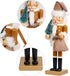Joliyoou Christmas Nutcracker Figures, 14 Inch Wooden Nutcracker Santa Holding Gifts & Christmas Tree, Large Xmas Nutcracker Tabletop Festival Shelves Decorations