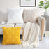 Decorative Throw Pillow Covers 20x20, Faux Fur Farmhouse Boho Pillow Cases ,Soft Plush Fuzzy Beige Cushion Covers for Sofa Couch Living Room Bedroom Set of 2