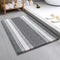 Bathroom Rugs Non Slip Gray, 20x32 Inches Bath Mats Rugs for Bathroom, Extra Thick Soft Absorbent Chenille Shaggy Bathroom Floor Mats, Machine Washable
