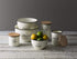 Tablecraft Enamel Large Canister with Lid 4.5 x 4.5 x 6", White (400806)