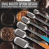 13-Piece Measuring Cups and Spoons Set - Stainless Steel Measuring Cups and Oval-Shaped Measuring Spoon - New Spring-Type Ring with No Sharp Edges - Non-Slip Silicone Grip Handles - Heavy-Duty