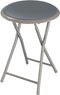 Folding Bar Stools Heavy-Duty 18-Inch Stool with 300lb Capacity and Padded Seats for Dorm, Recreation or Game Room by Lavish Home (Gray)