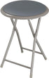 Folding Bar Stools Heavy-Duty 18-Inch Stool with 300lb Capacity and Padded Seats for Dorm, Recreation or Game Room by Lavish Home (Gray)