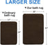 Memory Foam Bath Mat for Bathroom Non Slip Bath Rug Velvet Thick Soft and Comfortable Water Absorbent Machine Washable Easier to Dry Floor Rug Mats Waved Pattern, 20x32 Inches, Chocolate Brown