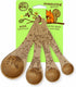 Talisman Designs Laser Etched Beechwood Measuring Spoons | Set of 4 | Woodland Design | Natural, Wooden Set, | Cute & Functional Kitchen Tools