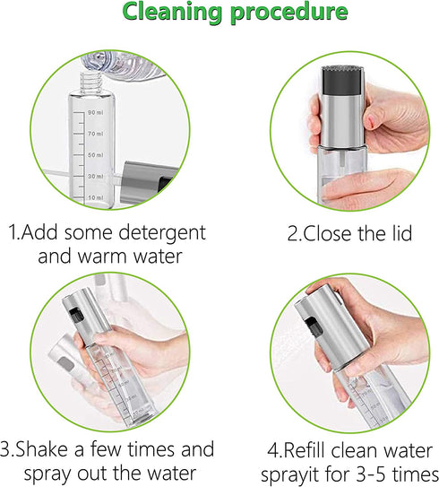 Olive Oil Sprayer for cooking Refillable Spray Bottle, Food Grade Material Versatile Glass for Cooking, Kitchen BBQ, MakingSalad, Baking, Grilling ?2Pack?
