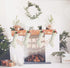 Kunyida Pack 4,18" Unique Ivory White Knit Christmas Stockings