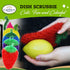 Durable Dish Scrubber by Dish Scrubbie (5PK) Fruit Shaped Kitchen Sponge Washing Dishes Reusable Sponges for Scrubbing, Cleaning, Dishwashing No Odor Scrubbers to Replace Dish Cloth, Scrub Pad