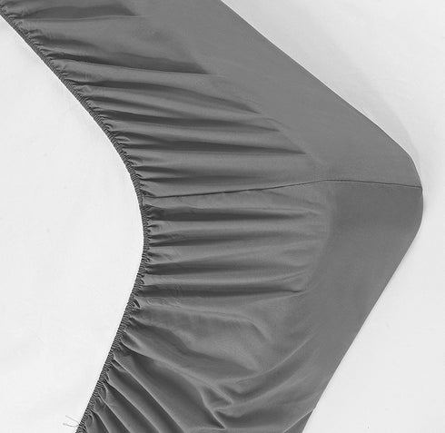 Cathay Home 108072-FT Fitted Sheet, Twin, Gray