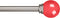 Amazon Basics Decorative 5/8" Curtain Rod with Round Finials, 86"-120", Pink