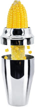 Newness Corn Stripper Peeler, Corn Cutter with Cup, 304 Stainless Steel Cob Corn Thresher Stripping Tool, Corn Cutter Off Cob Kernel Remover Slicer with Serrated Sharp Blade for Home & Kitchen