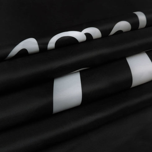 Bathroom Shower Curtain Black and White Funny Quotes Shower Curtains Durable Fabric Bath Curtain Waterproof Bathroom Curtain with 12 Hooks (Black, 72" L — 72" W)