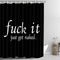 Bathroom Shower Curtain Black and White Funny Quotes Shower Curtains Durable Fabric Bath Curtain Waterproof Bathroom Curtain with 12 Hooks (Black, 72" L — 72" W)