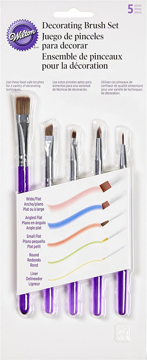 Wilton Decorate with Detail Brush Set for The Adventurous Cake Decorator, Cake Decorating Supplies