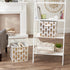 DII Foldable Fabric Storage Containers (13x13x13) Pineapple Gold-Set of 2, Large (2), White