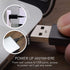 Sharper Image SBS1-SI Small Personal USB Fan with Soft Blades, 2 Speeds, Touch Control, Quiet Operation, 5V Wall Adapter, 6 ft. Cable, Black