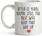 YouNique Designs 12 Year Anniversary Coffee Mug for Her, 11 Ounces, 12th Wedding Anniversary Cup For Wife, Twelve Years, Twelfth Year, 12th Year