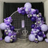 Macaron Purple Balloon Arch Garland Kit-Macaron Purple Balloon Metallic Purple Balloon Silver Balloon 133Pcs for Birthday,Gender Reveal,Baby Shower,Wedding,Engagement,Christmas and Bachelor Party Decoration.