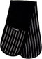 Cuisinart Quilted Double Oven Mitt, Twill Stripe, 7.5 x 35 inches - Heat Resistant Oven Gloves to Protect Hands and Arms - Great Set for Cooking, Baking, and Handling Hot Pots and Pans- Jet Black