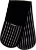 Cuisinart Quilted Double Oven Mitt, Twill Stripe, 7.5 x 35 inches - Heat Resistant Oven Gloves to Protect Hands and Arms - Great Set for Cooking, Baking, and Handling Hot Pots and Pans- Jet Black