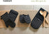 Cuisinart Quilted Double Oven Mitt, Twill Stripe, 7.5 x 35 inches - Heat Resistant Oven Gloves to Protect Hands and Arms - Great Set for Cooking, Baking, and Handling Hot Pots and Pans- Jet Black
