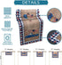 SUN-Shine 4th of July Patriotic Flag Truck Linen Burlap Table Runner Dresser Scarves,Table Runners for Family Dinner Holiday Party Kitchen Tabletop Decor Buffalo Plaid and Polka Dot 13x90In