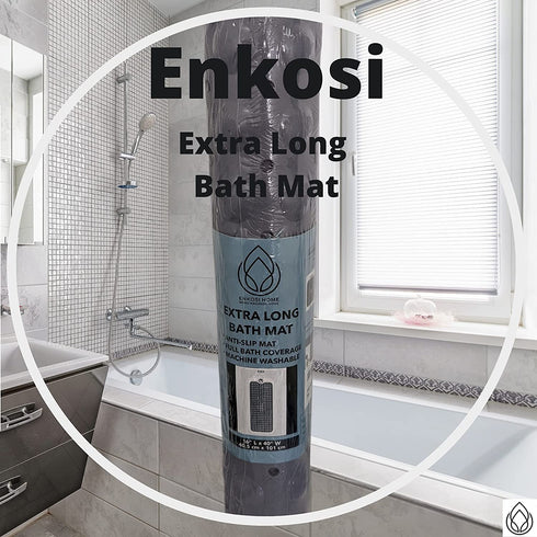 ENKOSI Bath Mat - Large Non Slip Bathtub & Shower Mat - Extra Long 40 x 16 Inch Bathroom Mats for Tub Nonslip Anti Slip Bathmats (40x16 Sky Blue 1-Pack)