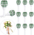 Wedding Bouquet Holder Flower Foam Bouquet Holder Bridal Handle Bouquet Holder for Flower Arrangement (10 Pieces)