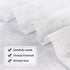 Linen Blended Curtains Semi Sheer Curtains 63 Inches Long Light Filtering Nickel Grommet Window Treatment Panels Privacy Added Drapes for Bedroom/ Living Room, Set of 2, White