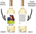 Custom Wine Label Unique Gift - Wine Bottle Labels Set of 2 Waterproof Personalized Wine Sticker for Wedding, Engagement, Anniversary, Birthday, Baby Shower, Bridal Shower Gift with Custom Text