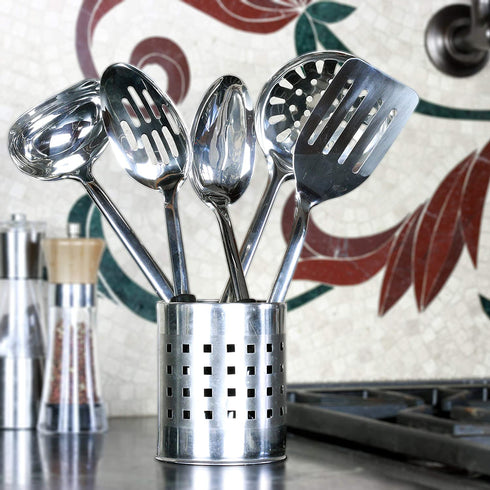 Chef Craft Heavy Duty Kitchen Tool and Utensil Set, 6 Piece, Stainless Steel