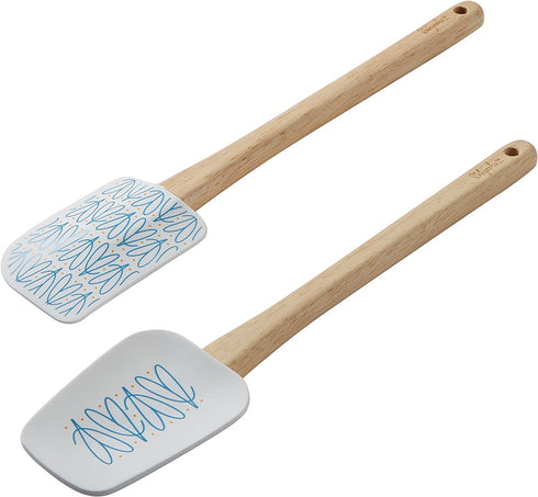 Ayesha Collection Spatula Spoonula Set, 11.5-Inch, Two Piece, Mix Colors -