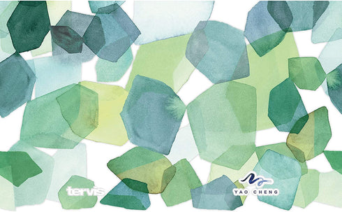 Tervis Made in USA Double Walled Yao Cheng Green Crystal Insulated Tumbler Cup Keeps Drinks Cold & Hot, 16oz 4pk, Hexagon Green Blue