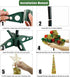 Joliyoou Artificial Christma Tree with Light, 5 FT Collapsible Tinsel Pop Up Christmas Tree with Christmas Balls & Tree Topper Battery Operated 48 LED Multi Colored Lights, Not Pre-lit (Golden)