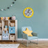 Mark Feldstein & Associates Peanuts Snoopy & Woodstock 12in Round Wall Clock | Yellow, Glass Clock