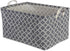 DII Laundry Storage Collection PE Coated Collapsible Cotton/Polyester Bin w/Handles, Large Set, 10.5x17.5x10, Gray Lattice, 2 Piece