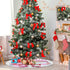 Aflyko Valentine's Day Tree Skirt Pink Gnome Love Couple Xmas Tree Base Cover Mat Party Living Room Tree Stand Mat Daily Seasonal Home Wedding Decor 35.4"