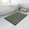 Easy-Going Luxury Chenille Striped Pattern Bath Mat, 20x32 in, Soft Plush Bath Rug, Absorbent Bathroom Rug, Non Slip Perfect Carpet Rugs for Shower, Bedroom, Front Door, Enterway (Greyish Green)