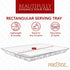12 Plastic Serving Trays Serving Platters | 9"X13" | Rectangular Disposable Party Platters and Trays | Clear Disposable Serving Trays for Parties | Party Serving Trays and Platters
