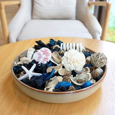 Qingbei Rina Ocean Scented Potpourris Dried Flowers in Box Home Fragrance Decoration Christmas Aroma Gift Decorative Filler for Bowl and Vase (Blue)
