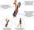 Kotap MABC-48 All- Purpose Adjustable Bungee Cords with Hooks, 48-Inch, Orange/Black, 10 Count
